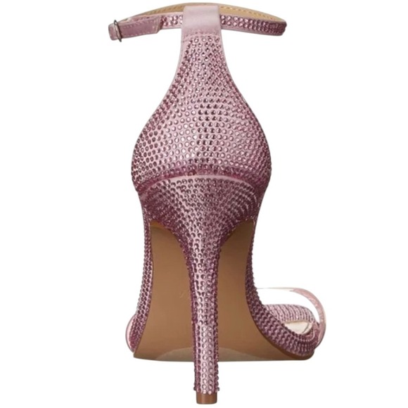 BETSEY JOHNSON Cole Pink Rhinestone Stiletto Sandal size 8.5 | NEW IN BOX $148 - Picture 7 of 11